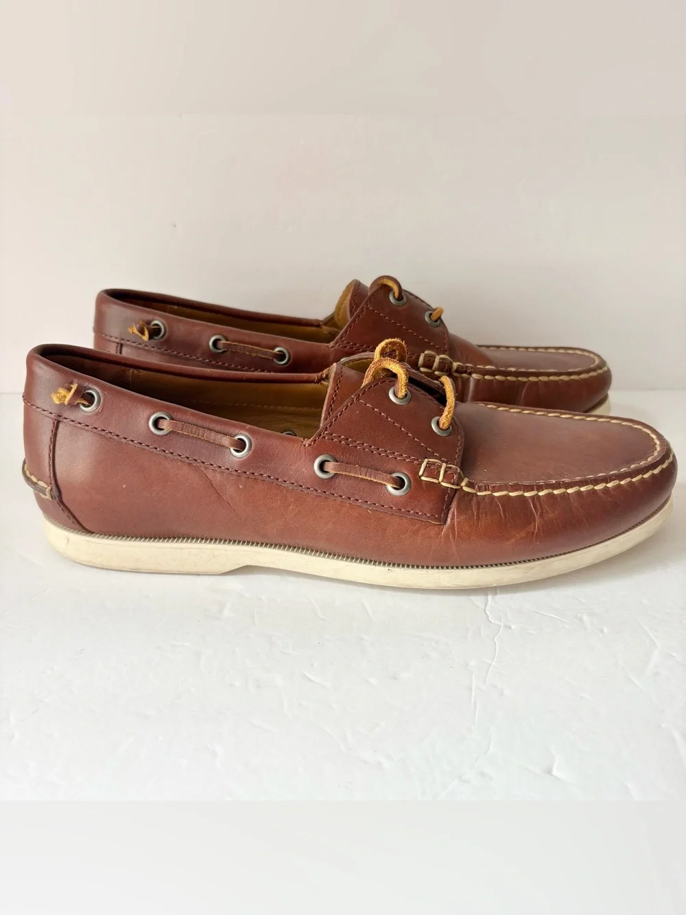 Polo Ralph Lauren Brown Leather Boat Shoes